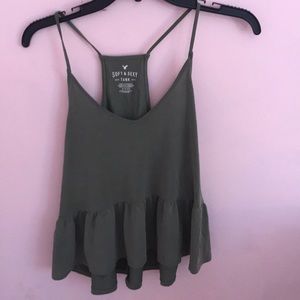 American Eagle olive green tank top
